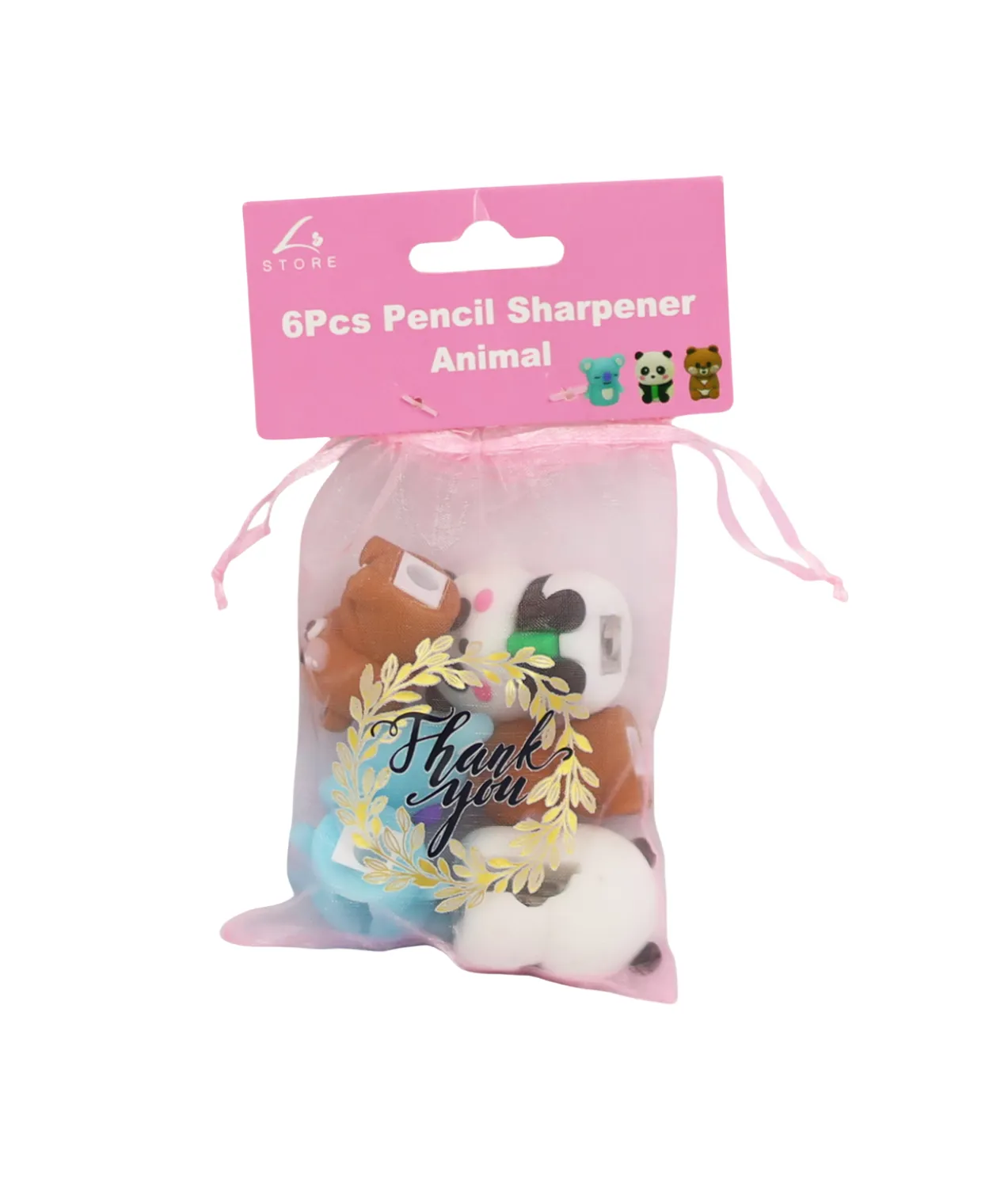 Animal Pencil Sharpener 6pc