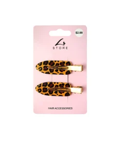 Animal Print Hinge Clip 2pk