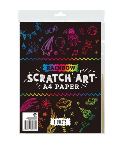 A4 Rainbow Scratch Paper 8pk