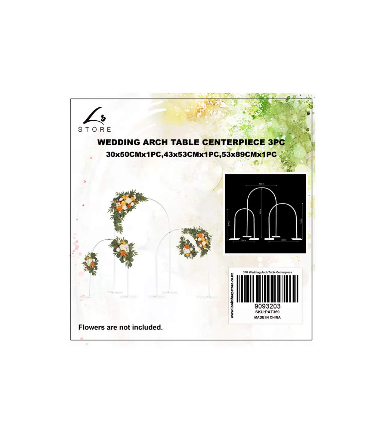 Arch Table Centerpiece Set 3pc