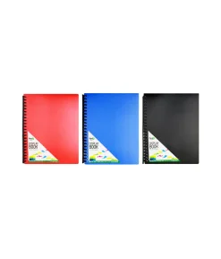 A4 Spiral Display Book 20 Pockets Assorted