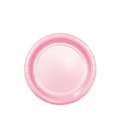 Baby Pink Paper Plates 12x9in