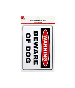 Beware of Dog Sign 9x20cm