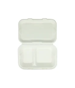 Biodegradable 2 Compartment Container 25cm 10pc