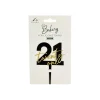 Black 21 Acrylic Cake Topper 12X8cm