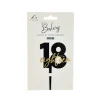 Black 18 Acrylic Cake Topper 12X8cm