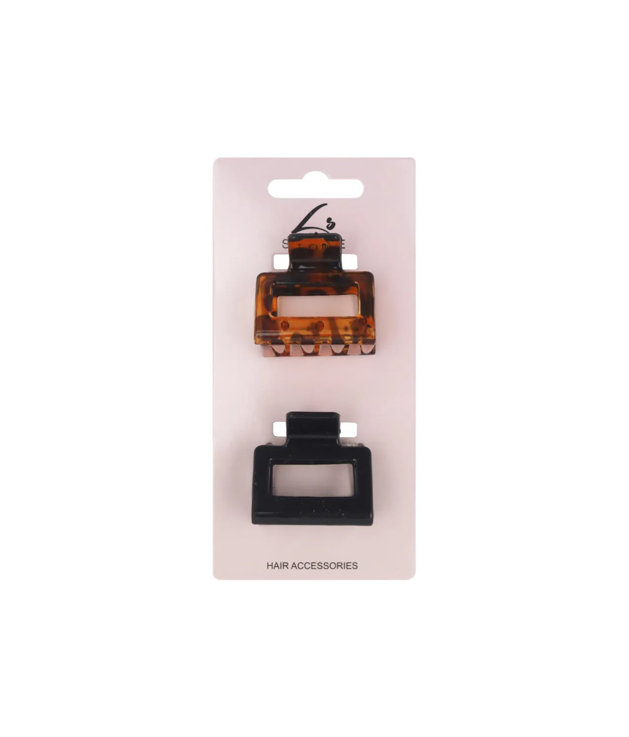 Black & Brown Claw Clip Set 2pc