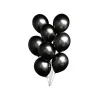 Black Chrome Balloon 12in 8pk