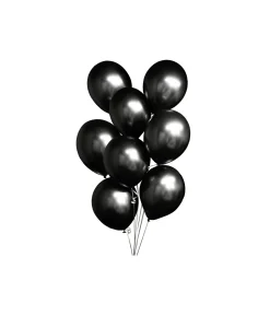 Black Chrome Balloon 12in 8pk