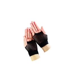 Black Fishnet Gloves Short