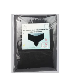 Black Flannel Tablecloth 3pc