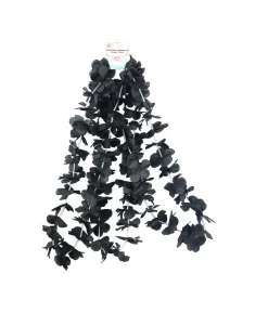 Black Flower Lei 3pc