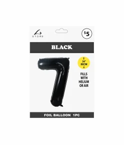 Black Foil Number Balloon 7