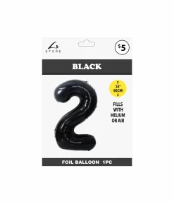 Black Foil Number Balloon 2
