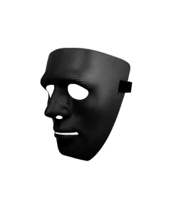 Black Full Face Plastic Mask