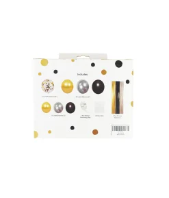 Black Gold Door Fringe with Balloons Kit