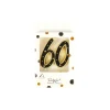 60 Black Gold Double-digit Candle 6.3cm