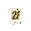 21 Black Gold Double-digit Candle 6.3cm
