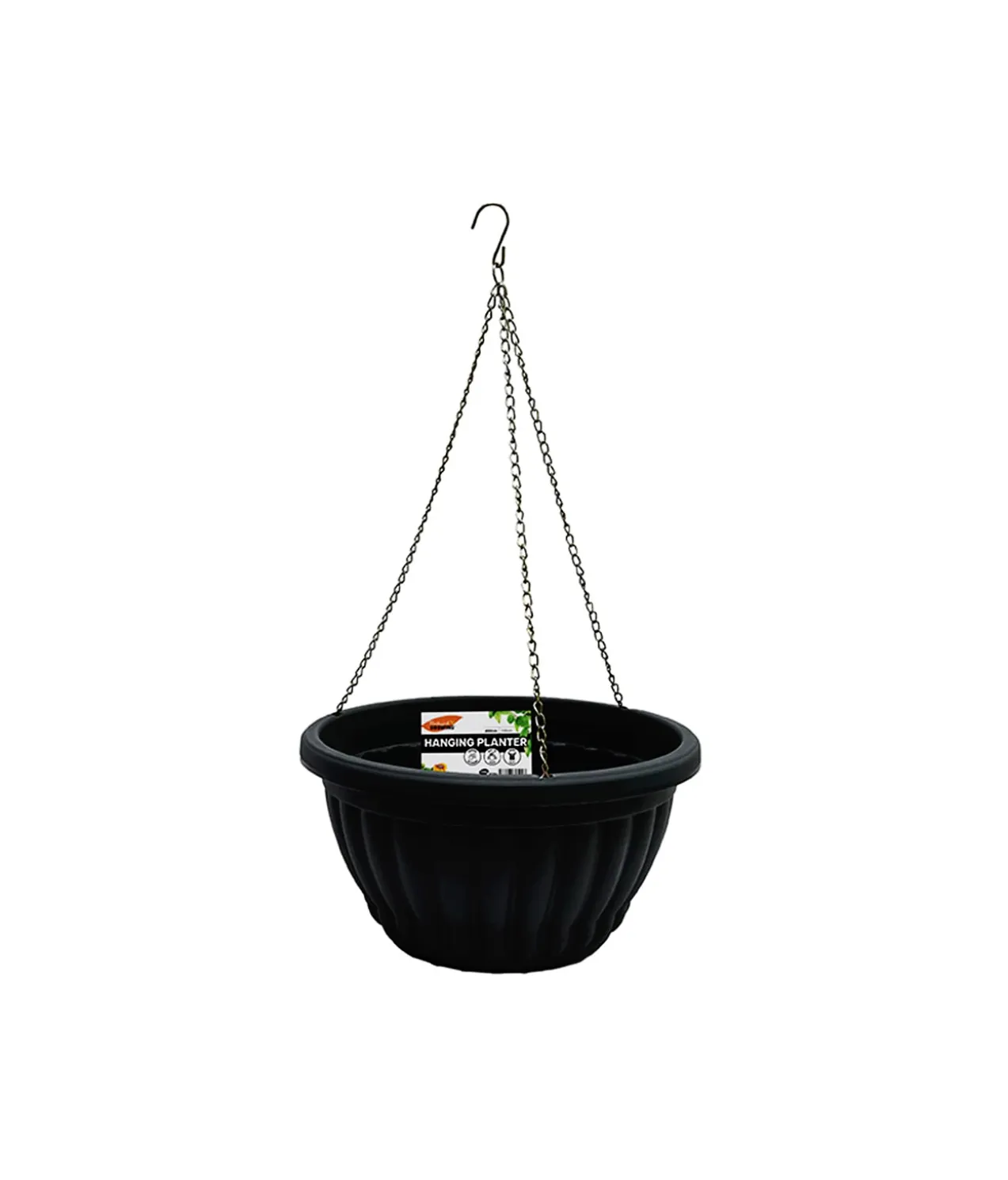 Black Hanging Planter Pot 30 x 16cm
