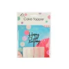 Black Happy Birthday Cake Topper 1pc 9x16cm