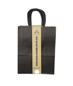 Black Medium Paper Bag 12pc