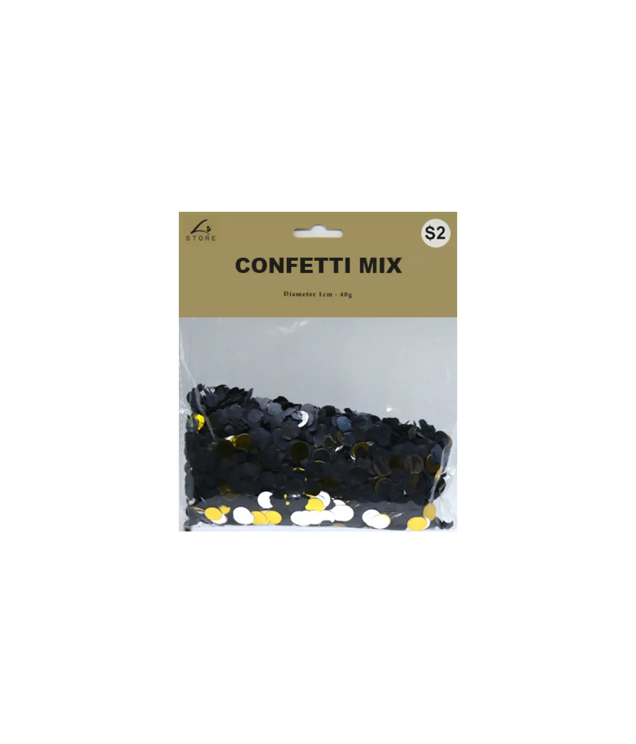 Black Mixed Confetti