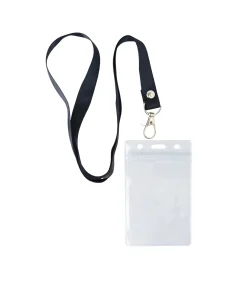 Black Neck Lanyard 6pc 6.5 x 9.5cm