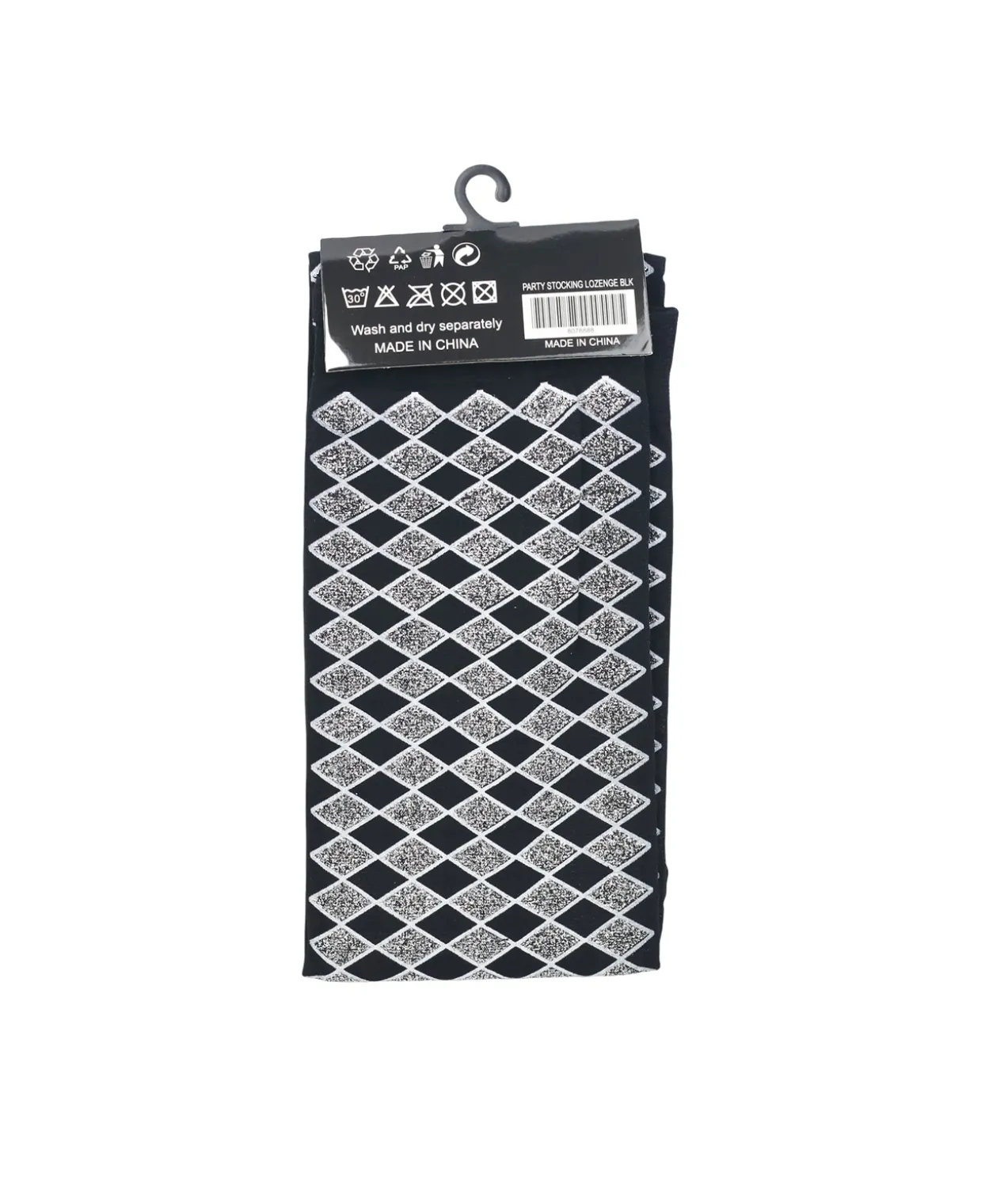 Black Party Stockings Diamond Patterns