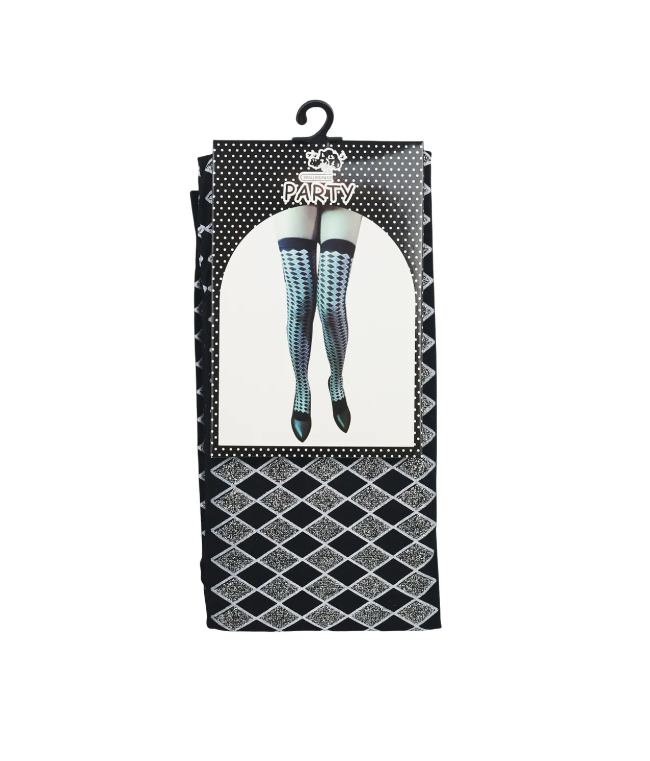 Black Party Stockings Diamond Patterns