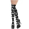 Black Party Stocking with White Polka Dots