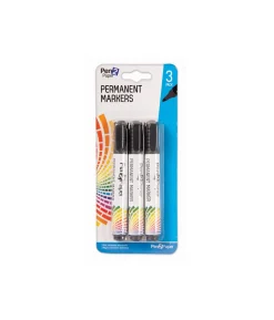 Black Permanent Markers 3pk
