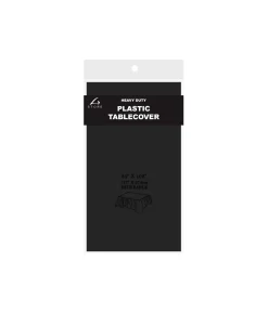 Black Plastic Tablecover 137x274cm
