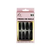 Black Press On Nails 24pc