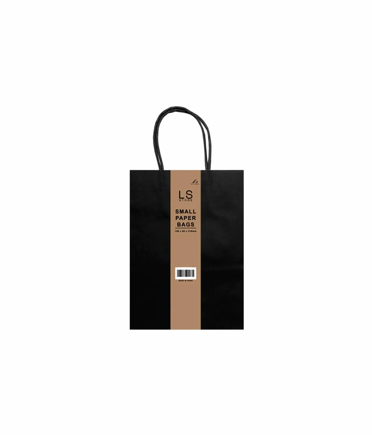 Black Small Paper Bag 4pcs