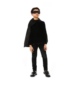Black Superhero Cape & Mask 60cm