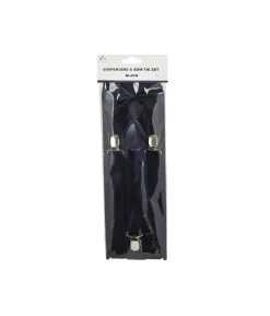 Black Suspender and Bow Tie