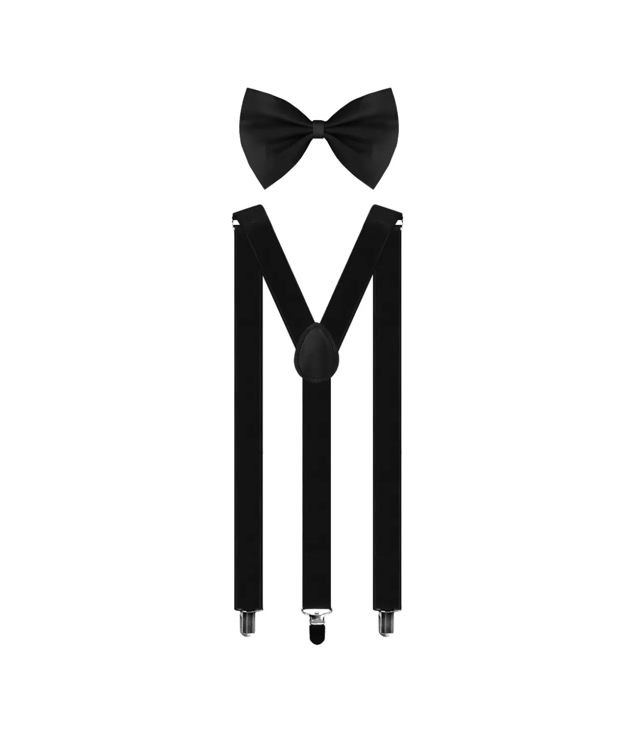 Black Suspender and Bow Tie