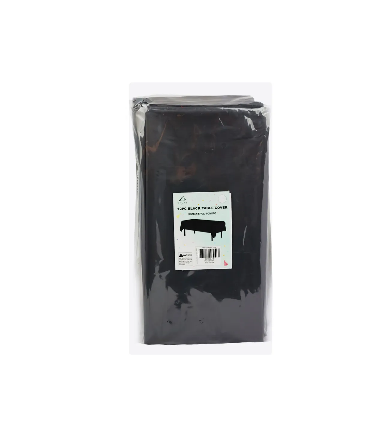 Black Tablecover 137 x 274cm 12pc