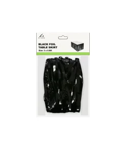 Black Table Skirt 3×0.8m