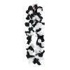 Black & White Mixed Color Flower Lei