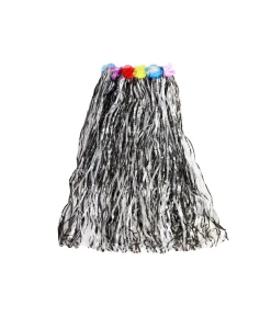 Black & White Mix Long Hula Skirt 80cm