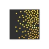 Black With Gold Dots Large Napkins 20pc