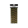 Black With Gold Dots Paper Straws 40pk