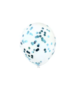 Blue Confetti Latex Balloons 12inch 6pk