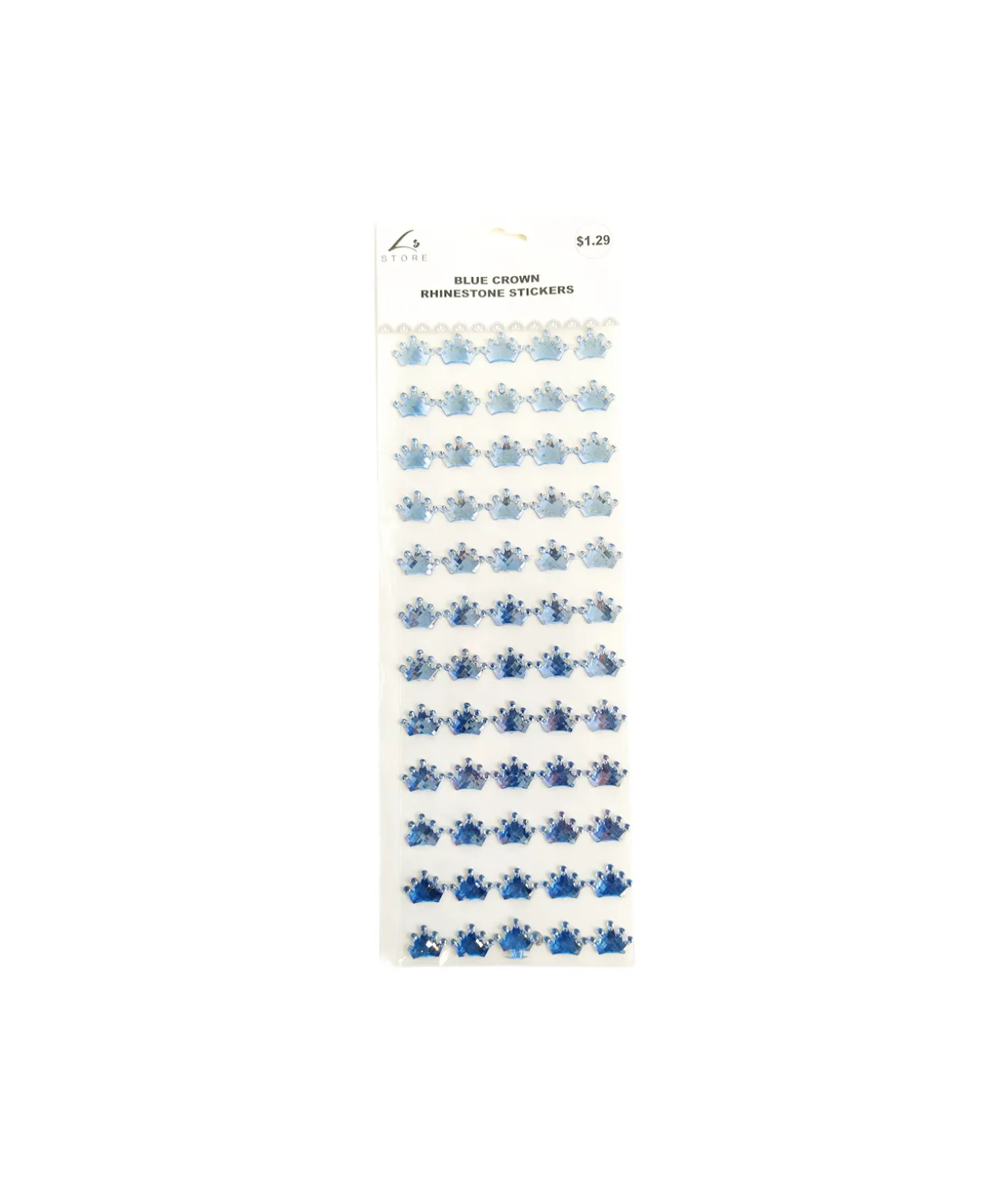 Blue Crown Rhinestone Stickers