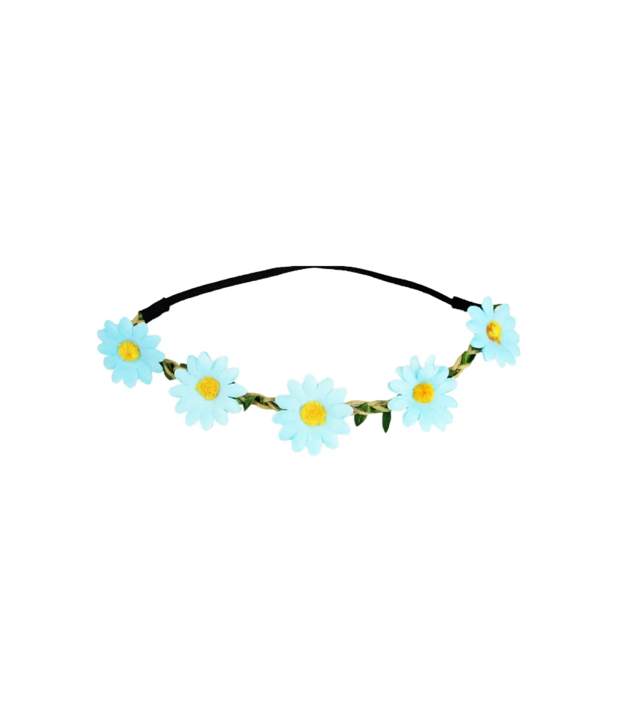 Blue Daisy Flower Head Wrap