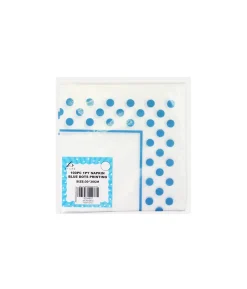 Blue Dots Napkins 1py 100pc 30 x 30cm