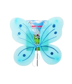 Blue Fairy Wings with Wand