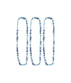 Blue Happy Birthday Necklaces 78cm 3pk