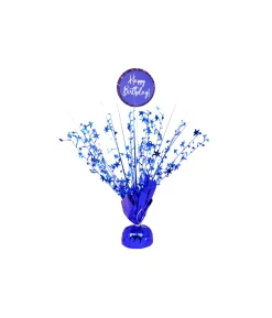 Blue Happy Birthday Table Centerpiece